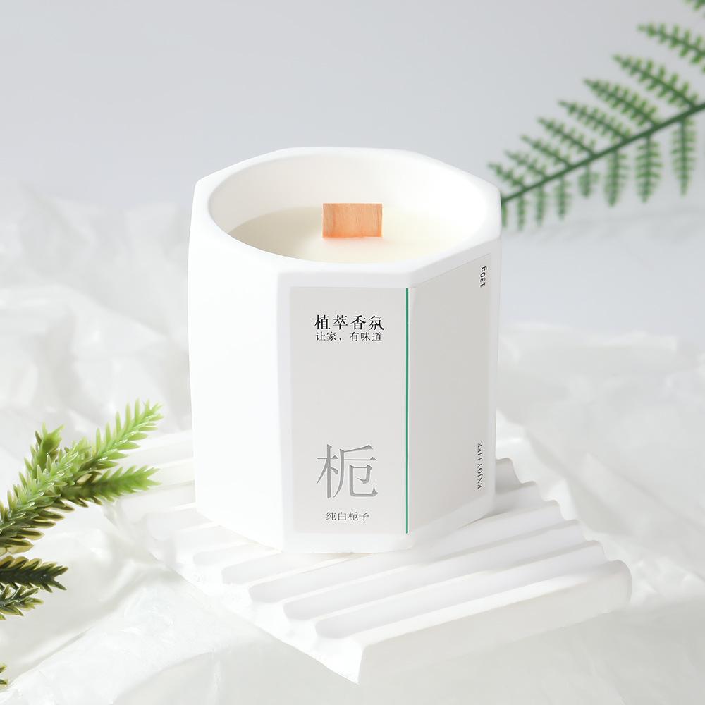 Octagonal Gypsum Vessel Velas Aromaticas Chinese Style Wax for Interior Designers ROHS Certified