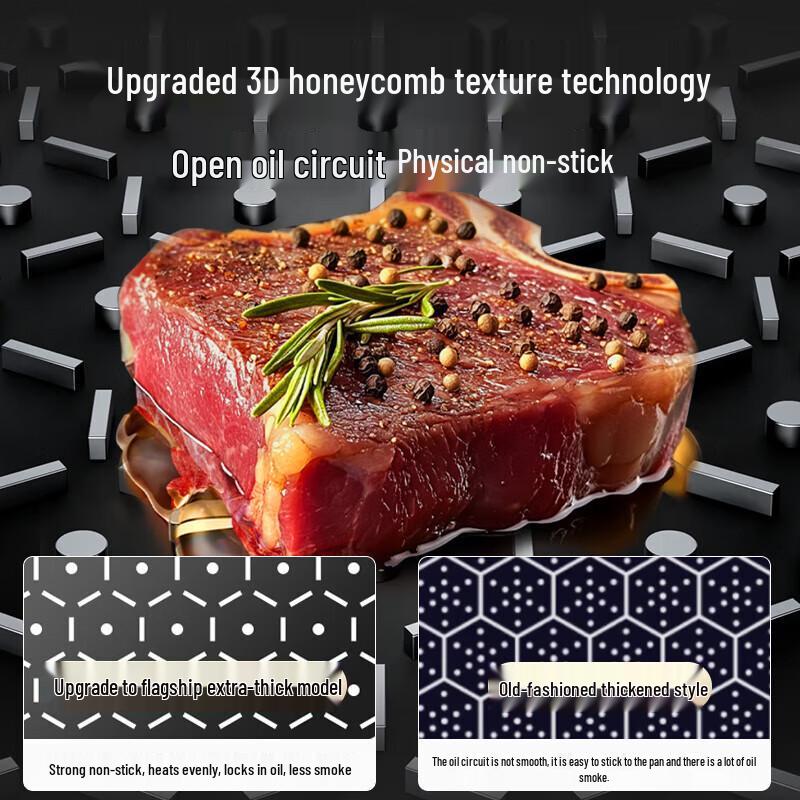 Supor 30cm 304 Stainless Steel Honeycomb Non-Stick Wok