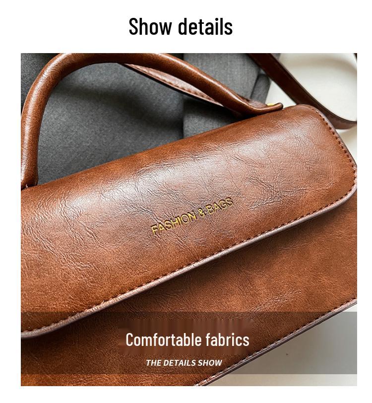 Dámská retro malá čtvercová kabelka 2024 - Nová podzimní/zimní móda, Jednoramenní crossbody taška