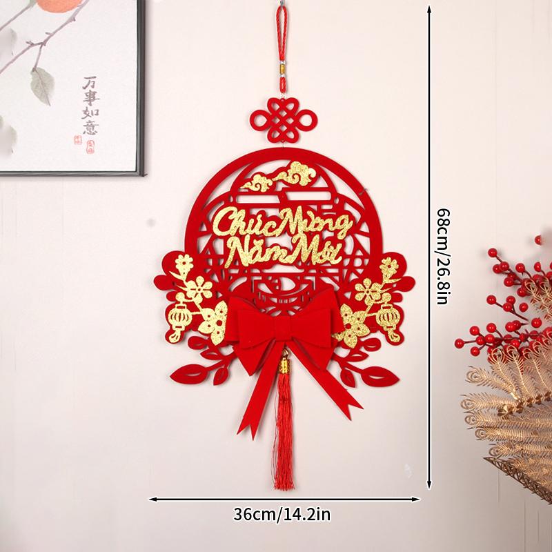 Chinese New Year Hanging Ornament Chinese Spring Festival Decoration Traditional New Year 2025 Tassel Pendant Door Hanging Decor