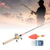 Ice Fishing Rod and Reel Combo Fishing Pole Kit with Jigs Bobber Ice Fishing Gear Set for Freshwater Saltwater