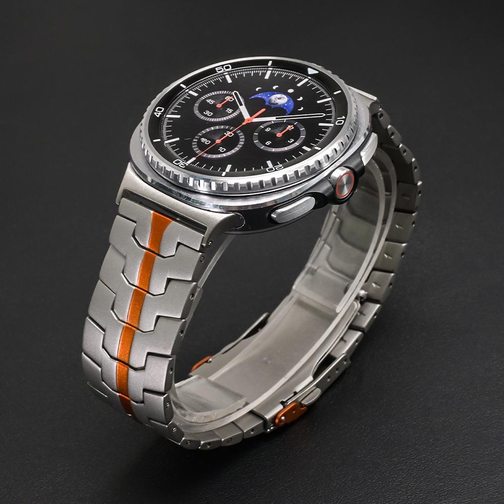 Titanový pásek pro Samsung Galaxy Watch 8 Classic 46mm Ultra 2025 47mm 2024 Luxusní náramek pro Galaxy Watch 8 7 6 5 44mm 40mm
