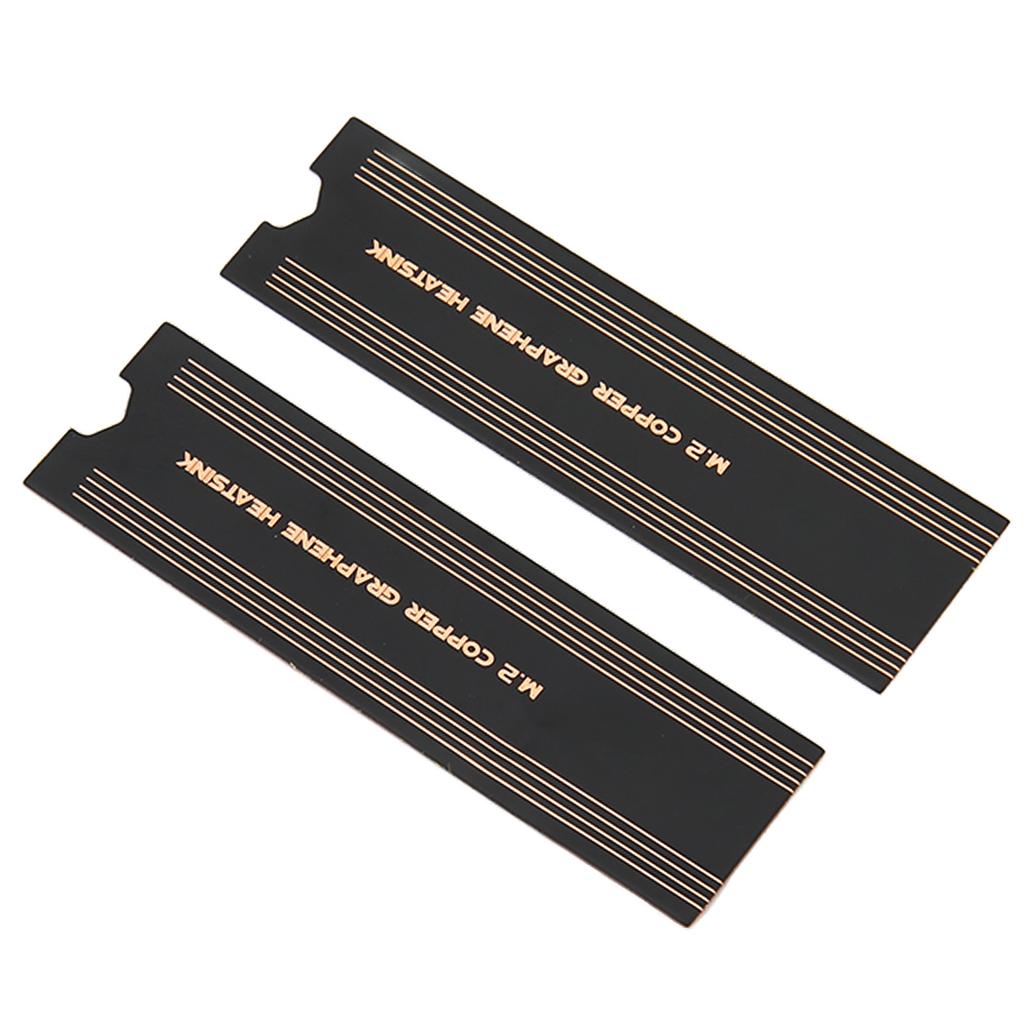M.2 SSD Graphene Heatsink Precise Thermal Conductivity Rapid Cooling NVMe Copper Graphene Heatsink for Laptop PC 2pcs