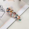Barrette à cheveux en acrylique imprimé léopard: Barrette à frange rétro haut de gamme pour femmes