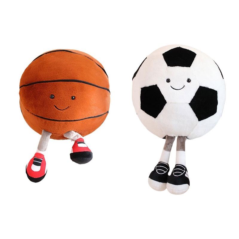 Cute Cartoon Animal Plush Toy Football And Basketball Baby Doll Soft And Cuddly Stuffed Toy For Babies