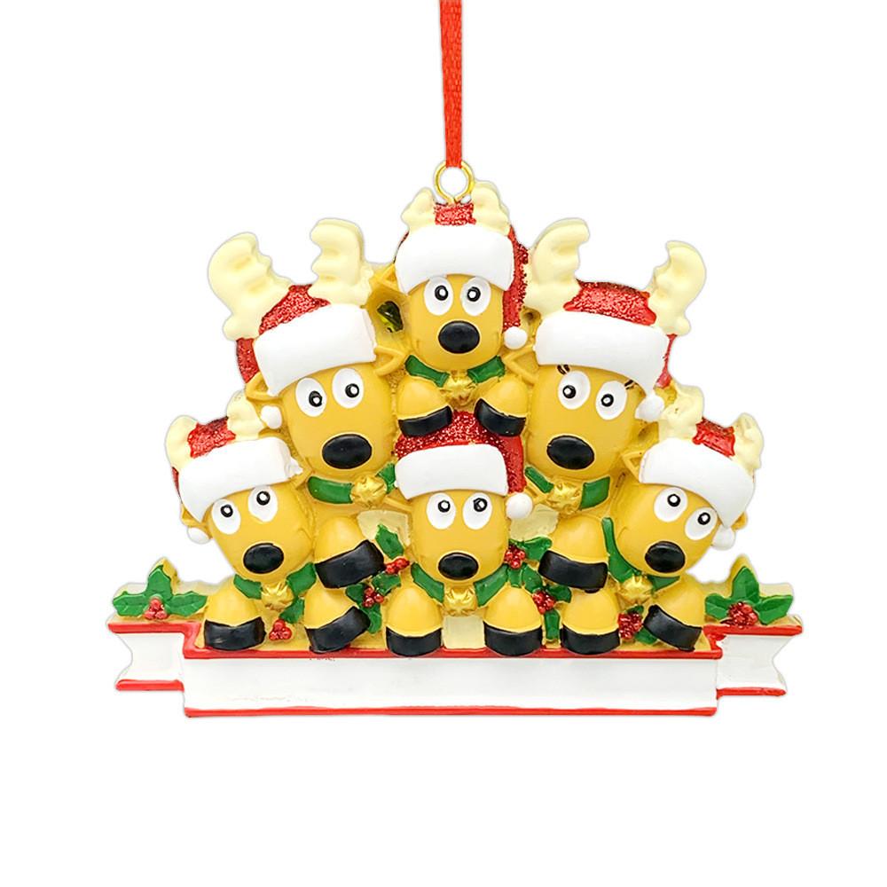 Charming Christmas Reindeer Heart Snowflake Resin Decoration Set For Festive Cheer