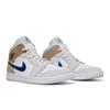 Air Jordan 1 Mid 'White Khaki Blue Void' (Unisex) White / Team Red / Khaki / Blue Void Vintage Basketball Shoes DO6726 100