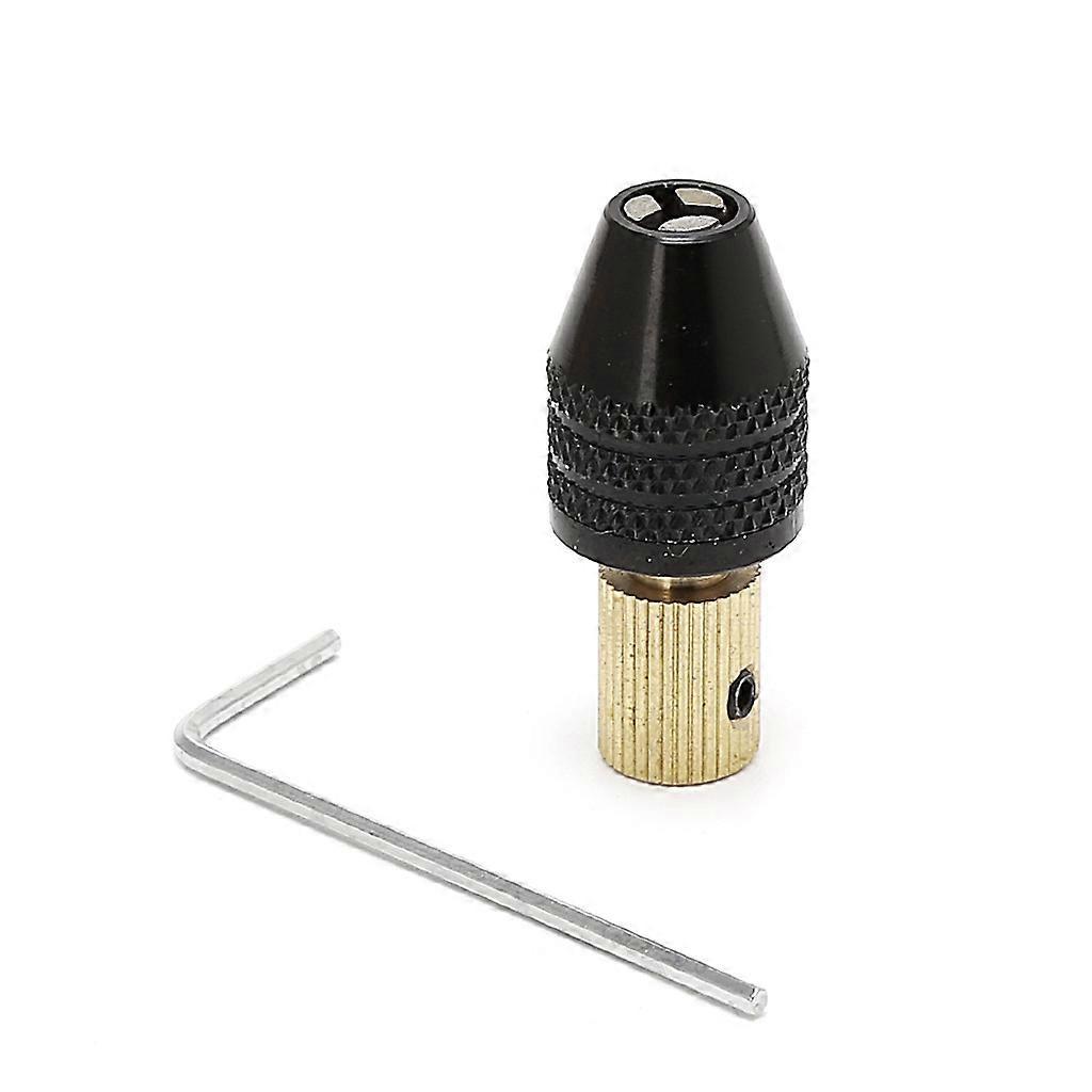 3.17mm Electric Motor Shaft Mini Chuck Fixture Clamp 0.3mm-3.5mm Drill Bit Black