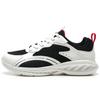 Breathable And Lightweight Low Top Running Shoes Men's Black White Red 912415525-3