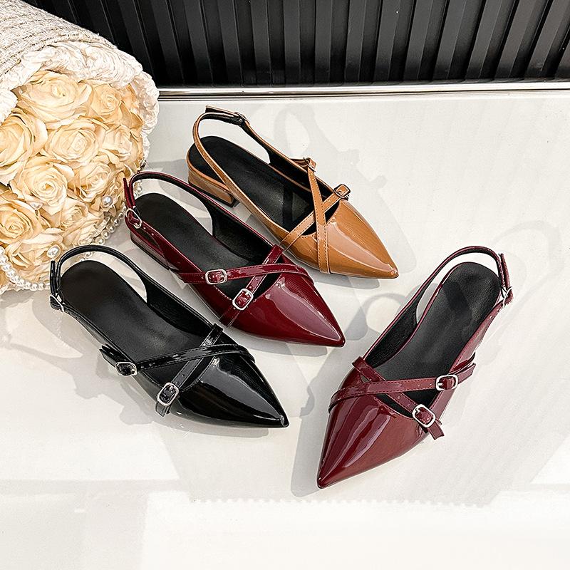 Scarpe Mary Jane da Donna con Tacco Basso Chunky Slingback con Cinturino alla Caviglia Punta Chiusa Scarpe Eleganti da Lavoro per Donna Sandali Estivi Antiscivolo con Tacco a Blocco