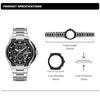 Naviforce Watch for Men Calendar Chronograph Stainless Steel Strap Luminous Waterproof Fashion Casual Outdoor Sports Men's Wristwatch NF8051S