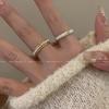 Vintage Enamel Drip Glaze Adjustable Open Ring – Women's Light Luxury Design