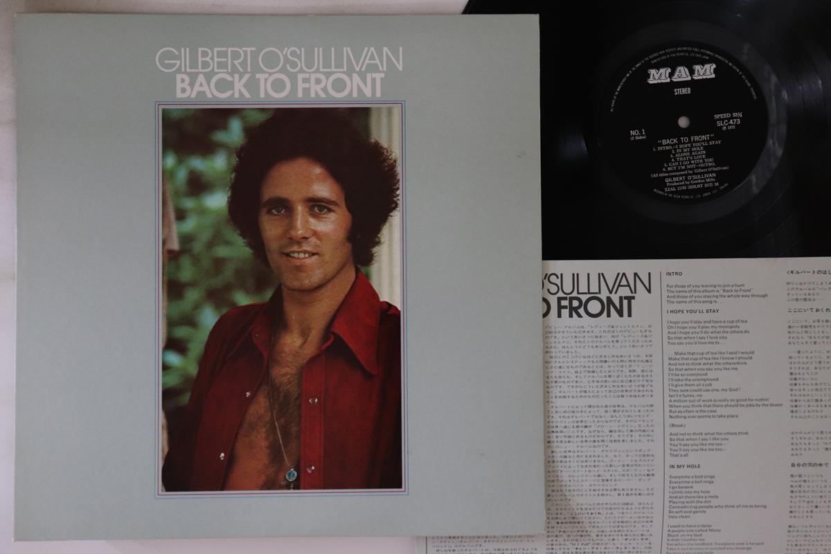 

LP Record GILBERT O SULLIVAN - Back To Front SLC473 MAM 1972 Japan Pop Used