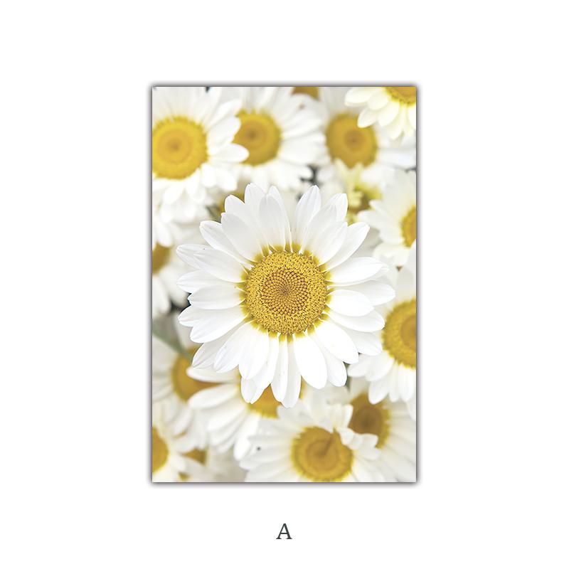 Wandkunst Leinwand Malerei Zitrone Chrysantheme Sonnenblume Zug Türen Fenster Nostalgisches Dorf Poster und Drucke Bilder Dekor