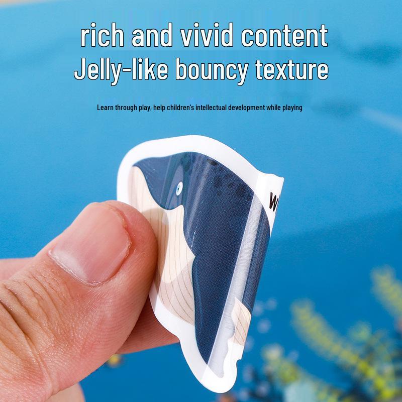 Cross-Border Activity Handbag: Jelly Stickers & Quiet Scene Puzzle Book for Kids