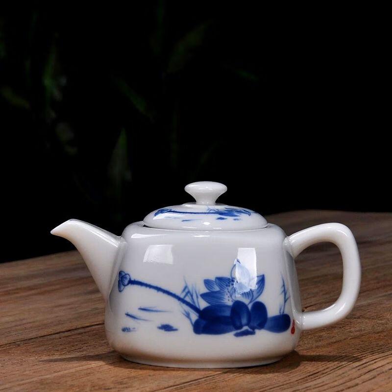 

Китайский квадратный керамический чайник ручной работы