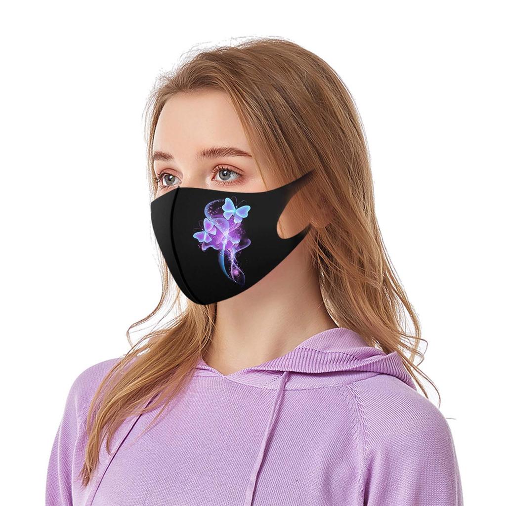 1 Stück Erwachsenen Mund-Nasen-Maske mit Schmetterlingsdruck, waschbare Ohrschlaufe