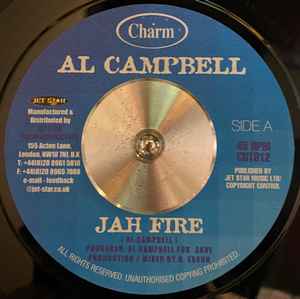 

7inch Record AL CAMPBELL - Jah Fire CRT912 Charm 2002 UK Reggae, Ska & Dub Used