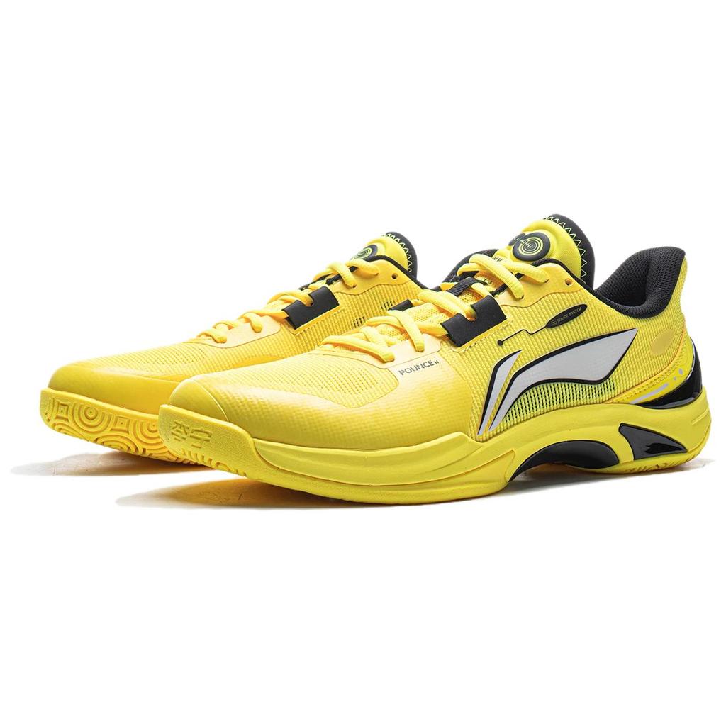 LiNing Fashionable Comfortable Shock Absorbing Lightweight Low Top Training Shoes Unisex Sneakers Fluorescent-Yellow AYTV013-3