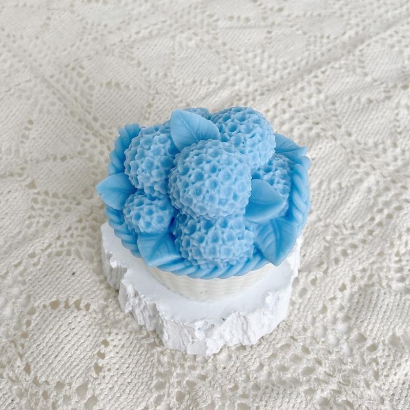 Hydrangea Flower Silicone Mold for Resin Candle Mold 3D Candle Soap Mould Cake Fondant Chocolate Mold Epoxy Resin Mould