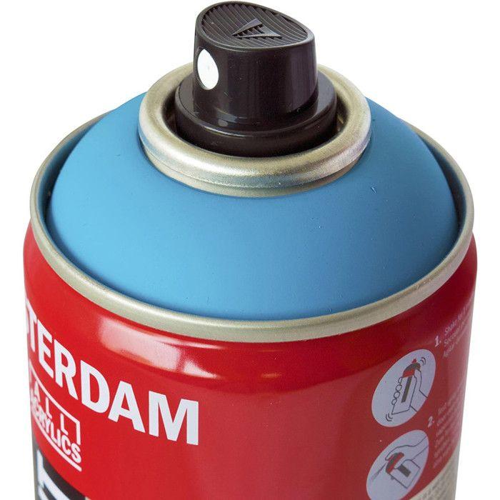 Aerosol Paint - Amsterdam - 400 Ml - Glossy Blue - Solvent-free - Almost Odorless