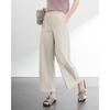 TERRE BLEUE Women's Ice Silk Wide-Leg Crop Pants