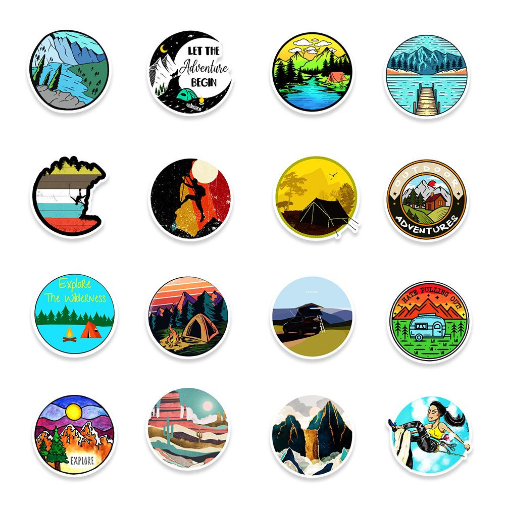 50 Outdoor Camping Adventure Graffiti Stickers Car Mobile Phone Suitcase Computer Decoration Stickers Waterproof