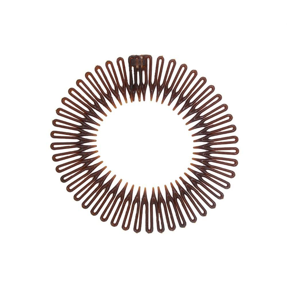 

Полный круг Гибкий круг Ободок Парик Зажимы Волнистые волосы Обруч Растягивающийся Гибкий Гребень Женщины Coffee-A