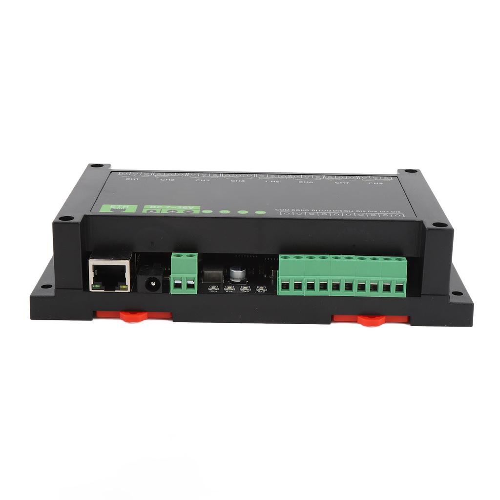 8CH Ethernet Relay Module,   5.5x2.1 Power Interface 7-36V Terminal Block   RTU  s Protocol Ethernet Communication with PoE