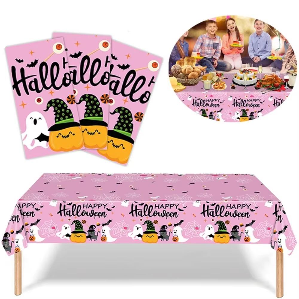Halloween Theme Halloween Tablecloth Plastic Table Runner Disposable Table Cover  Table Decoration