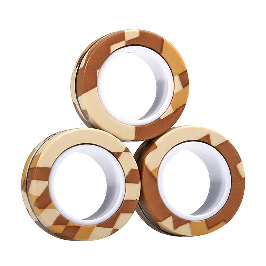Magnetischer Fingerringe Set für Kinder und Erwachsene Stressabbau und Fokus Spielzeug Drehende Fidget Ringe für Angst und Konzentrationsverbesserung