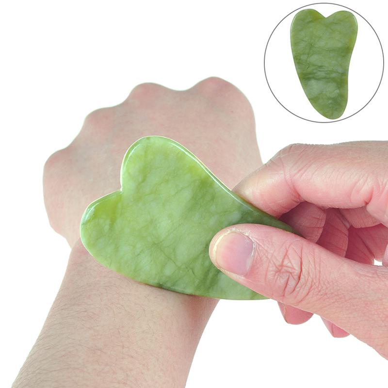 Jade Stone Needle Derma Face Arms Neck Massage Roller Ancient Face Body SPA Massage Roller Facial Massager Jade Beauty Tool 1pc