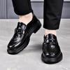 Men's Trendy Breathable Leather Slip-On Shoes: Versatile, Fashionable, and Comfortable for Business or Casual Wear