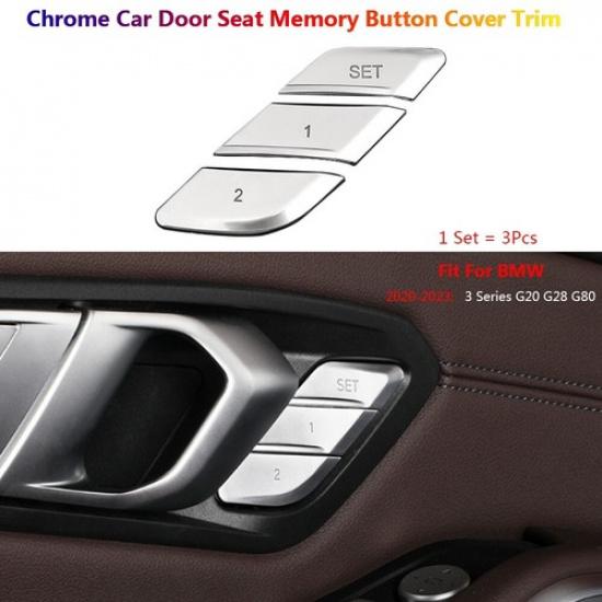 3 x For BMW 3 Series G20 G80 G28 Car Interior Door Seat Memory Switch Cover Trim