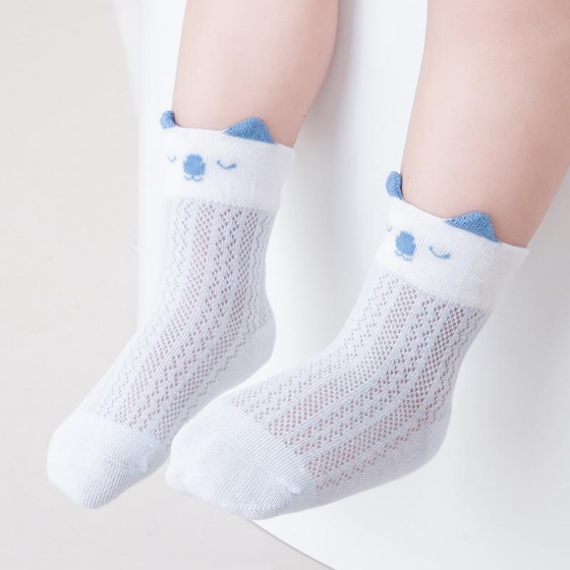Kids Socks For Girls Boys Mesh Thin Children's Sock Cute Cartoon Soft Comfortable Infant Newborn Baby Sock 0-5Y Summer