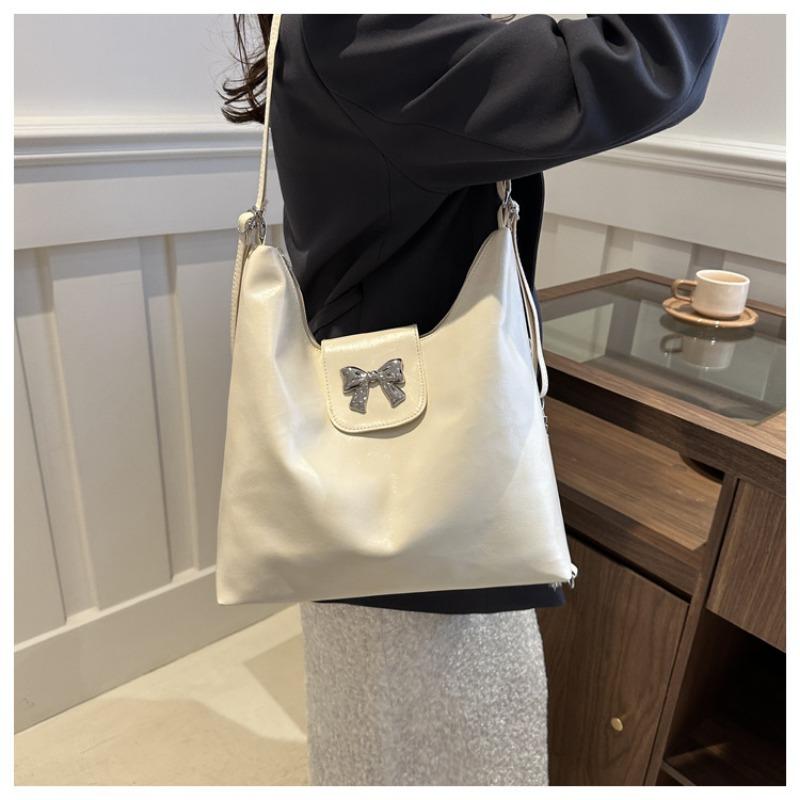 Cross Border Popular Women's Shoulder Bag Bow High-end Feel Texture Goddess Popular Commuting Crossbody Shoulder Bag