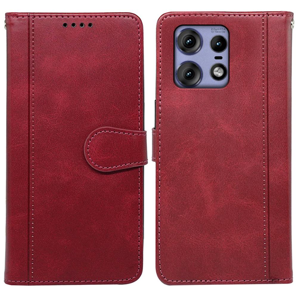 For Motorola Edge 50 Pro 5G Case Calf Texture Leather Stand Book Style Phone Cover