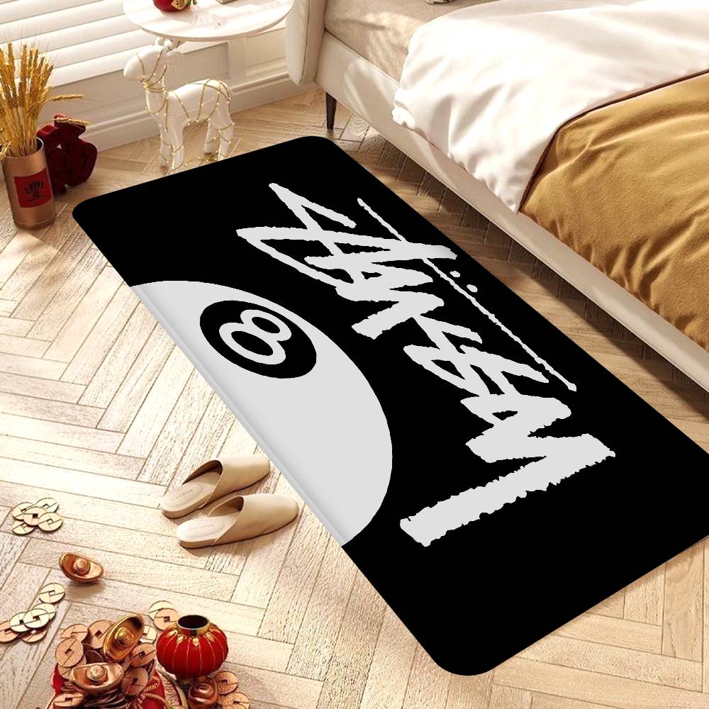Black And White No Ball Door Mat Washable Non-Slip Living Room Sofa Chairs Area Mat Kitchen Doormat Area Rug