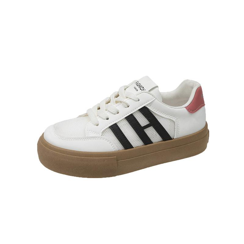 

Breathable mesh shoes women s shoes 2025 new summer board shoes casual sports shoes versatile flat bottom German training shoes women 35 чёрный