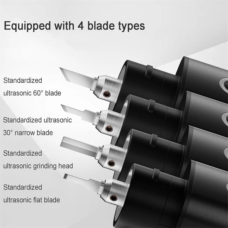 Handheld Ultrasonic Cutter High Precision Ultrasonic Cutter with Display LED Light 1-5 mm Cutting Thickness for Wood Crafts