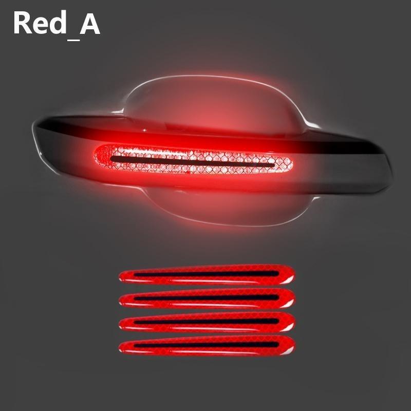 4PCS Car Door Reflective 3D Universal Decal Tape Open Stickers Warning Mark Night Driving Safety Lighting Luminous Decor Auto Door Stickers
