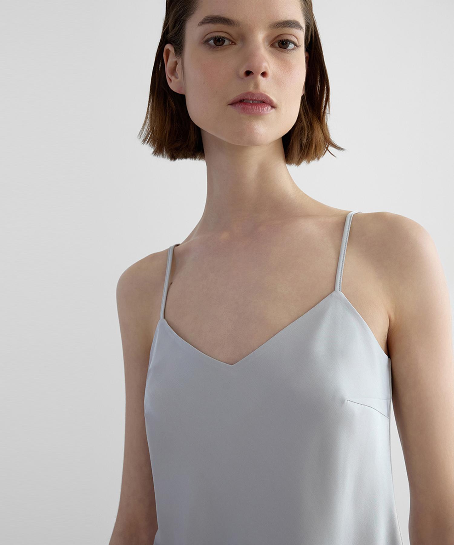 Oeni Satin Sleeveless_Silver Gray 1(S)