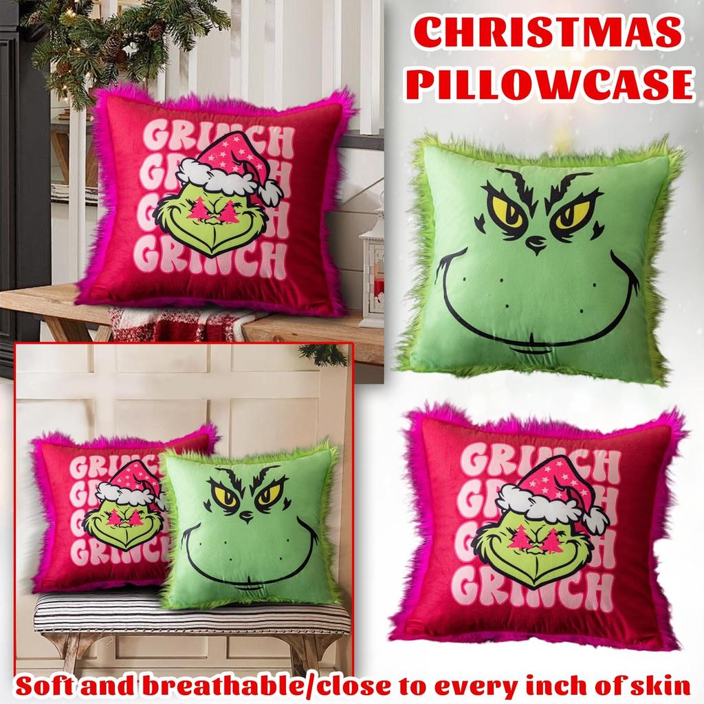 Vánoční povlaky na vánoční dekorace Zelená kostka Vánoční zimní sváteční přehoz Vánoční dekorace na pohovku