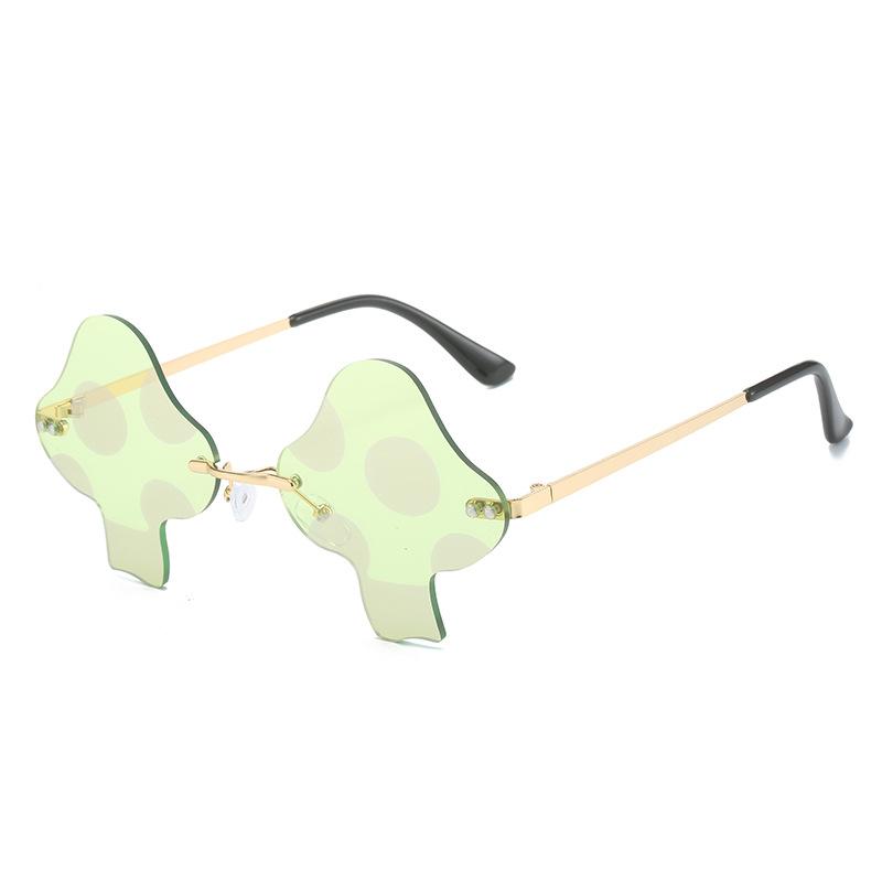 Cool Party Eyewear Mushroom Shape Sunglasses Women Fashion Travel Personality Halloween Sperical Glasses