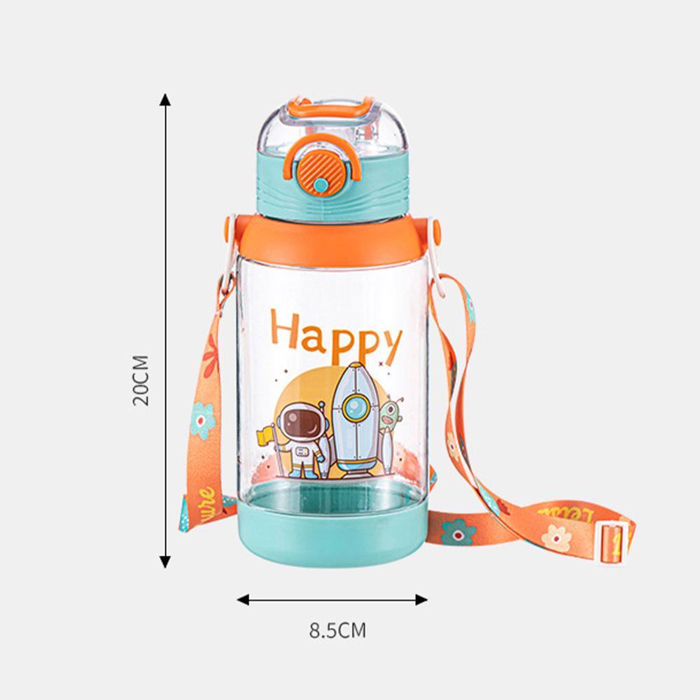 600ml Cute Water Bottle for Children Sippy Cup With Straw Leakproof Outdoor Portable Kids Water Bottles for School Drink Bottle