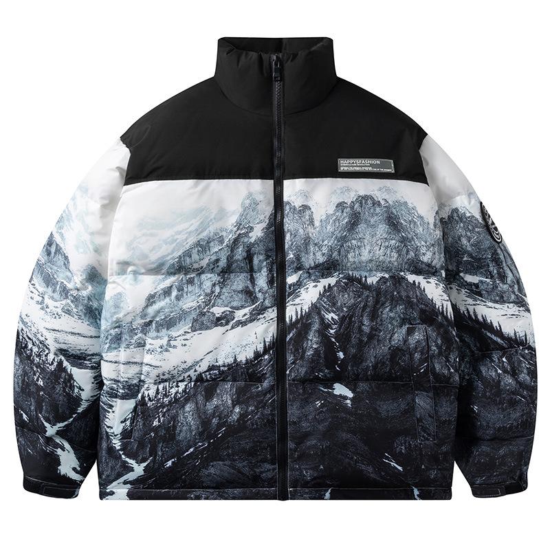 

Down jacket men s stand-up collar thickened men s and women s autumn and winter white duck down warm casual couple jacket men s men 3XL