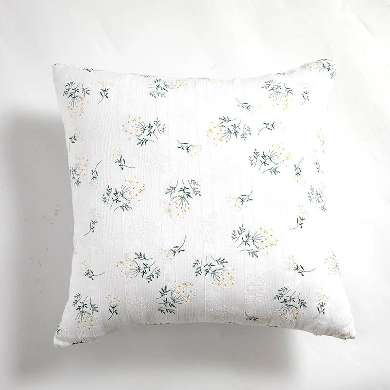 2 шт. синие наволочки с цветочным принтом, богемная белая оборчатая бахрома для гостиной, постельные принадлежности, наволочки, деревенские винтажные декоры 2pcs 45X45cm