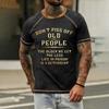 Men's Casual Loose Fit Short Sleeve T-Shirt with Printed Text Graphic Crew Neck Comfortable Summer Top