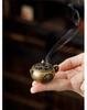 Portable Alloy Incense Burner, Aesthetic Indoor Aroma Diffuser, Small Home Incense Holder for Sandalwood Stick Incense