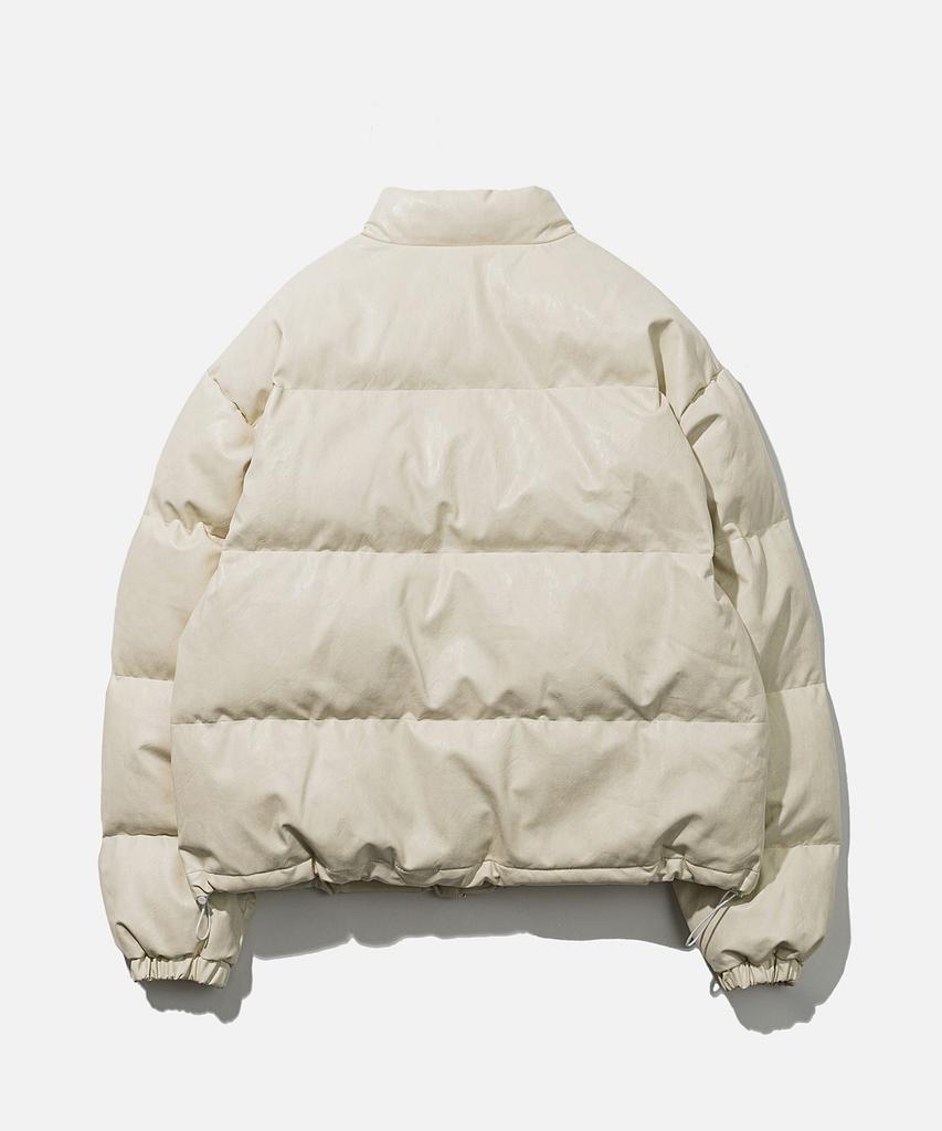 Vastic Semi-Over Leather Padded Jacket_Ivory